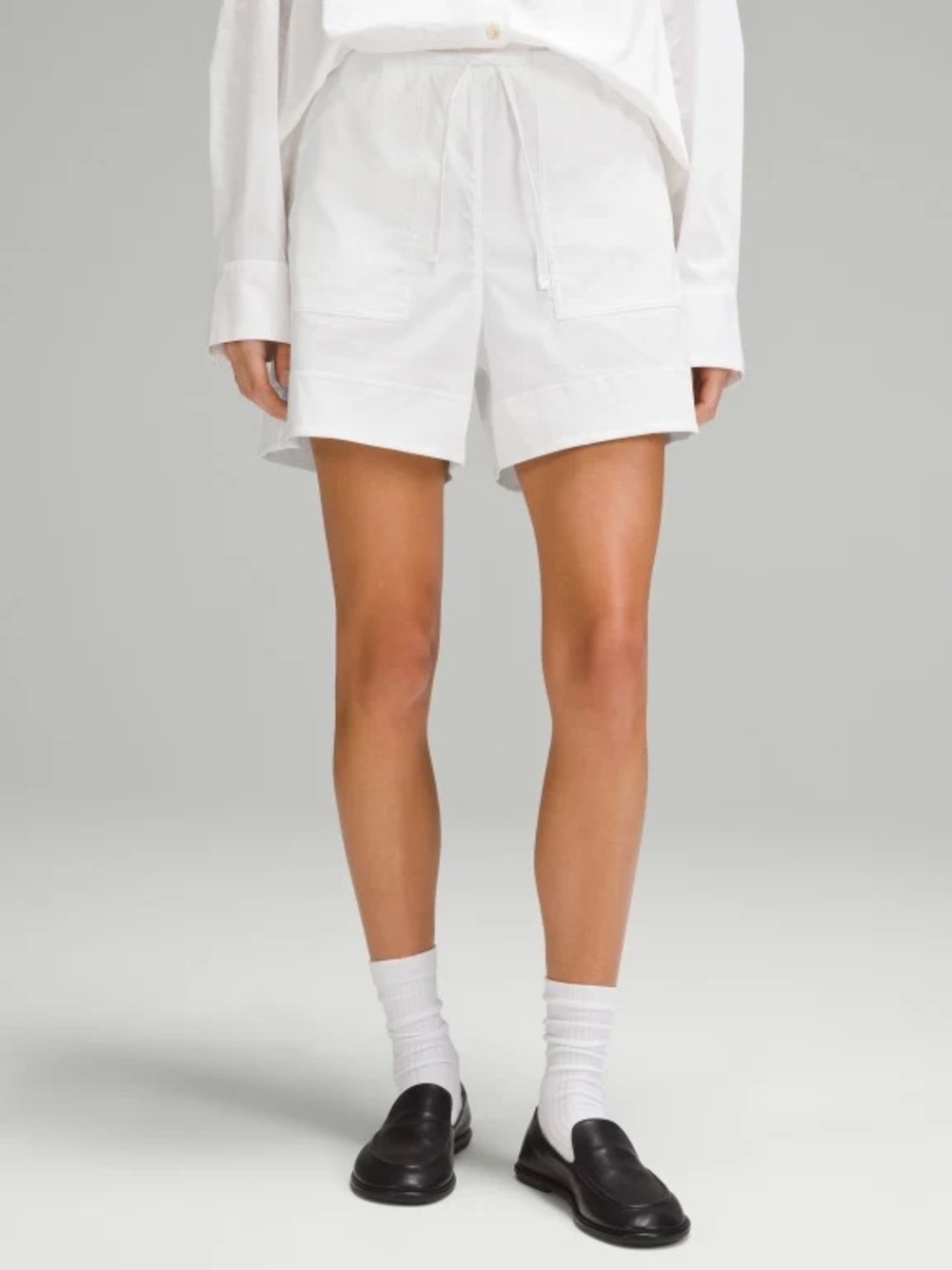 lululemon athletica Cotton-Blend Poplin High-Rise Short